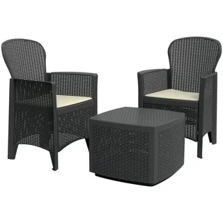 OEM Gartenset 3-tlg. Anthrazit
