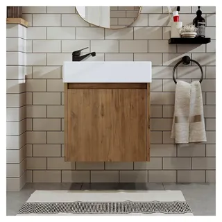 Badmöbelset 50 cm Unterschrank mit Waschbecken für das Badezimmer oder Gäste-WC