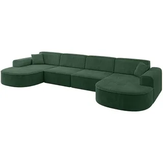 altdecor Ecksofa in U-Form Mari-U2 - 388x171x79,5 cm Grün - Corner Sofa Bett Eckcouch Couch L-Form Wohnlandschaft Cauchsofa - Grün