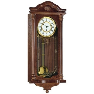 Hermle Uhrenmanufaktur Wanduhr, Holz, Braun, 67cm x 29cm x 14,5cm