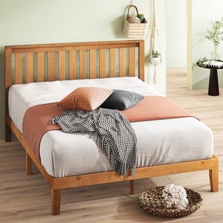 Zinus Alexia 12-Zoll-Holz-Plattformbett mit Kopfteil / Matratzenbasis/ Keine Boxspring erforderlich/ Stabiler Holzlattenrost/ Schnelle, einfache Montage/ 120 x 190 cm