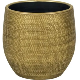 Blumentopf Passion for Pottery Boaz Steinzeug Ø 20 cm H 18 cm gold