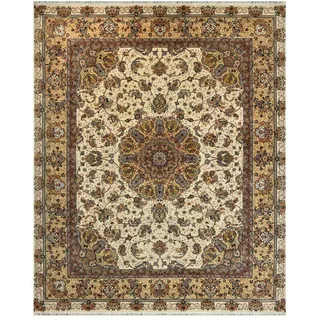 Cazaris Orientteppich , Creme, Beige , Textil , Floral , rechteckig , 70x140 cm , Care & Fair, AZO-frei , Teppiche und Böden, Teppiche, Orientteppiche