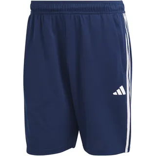 adidas Train Essentials Piqué 3-Stripes Training Shorts, Dark Blue/White, L