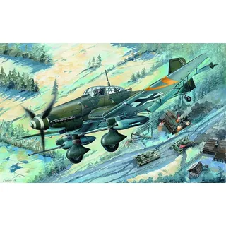Trumpeter 03218 - Modellbausatz Junkers Ju-87G-2 Stuka, TR03218, Mehrfarbig