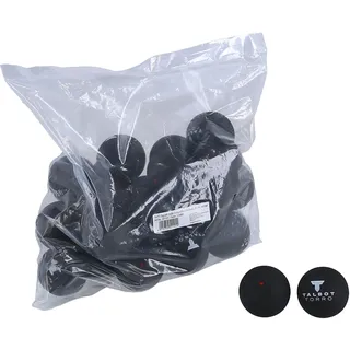 Talbot Torro Squashball (1 roter Punkt, Speed mittel) schwarz - 25 Bälle im Polybag