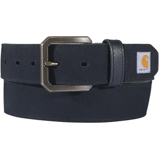 Carhartt Men's Casual Rugged Belts, Available in Multiple Styles, Colors & Sizes, Canvas Duck (Black), 40