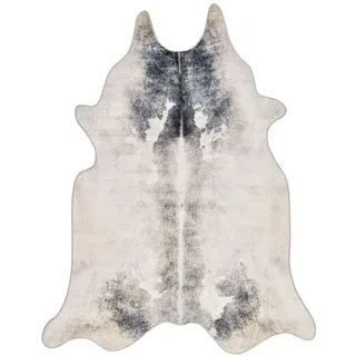 Gino Falcone Kunstfell-Teppich Emilia 70x90 cm , Weiß , Textil , Tiere , Freiform , 70x90 cm , für Fußbodenheizung geeignet, pflegeleicht, rutschfest, strapazierfähig, vegan, wasserabweisend , Teppiche und Böden, Teppiche, Schaffelle & Kuhfelle