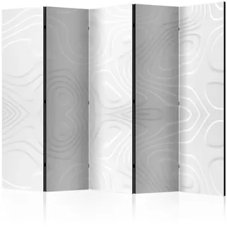 artgeist Paravent , Weiß , Holz, Kunststoff, Textil , Kiefer , massiv , Abstraktes , 225x172x3 cm , Motiv auf Vorder- und Rückseite, Akustikschaumstoff , Wohnzimmer, Raumteiler, Paravents