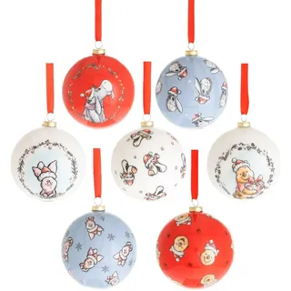 Disney Winnie The Pooh 70mm Weihnachtskugeln Set Mit 7 Baumhänger Dekoration