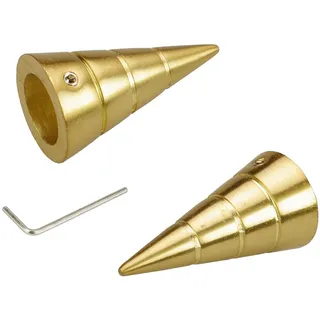 LIEDECO Gardinenstangen-Endstück Kegel 1-läufig Ø 16 mm 5,5 cm Gold