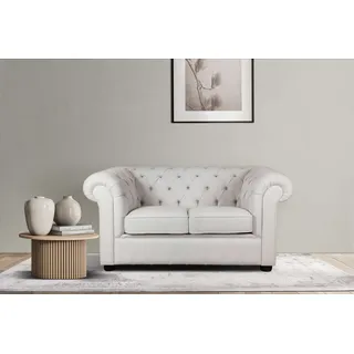 Home Affaire »CHARENTE, Chesterfield-Sofa, Wellenfederung, Maße: B/T/H: 147/89/74 cm« mit edler Knopfheftung und typischen Armlehnen,