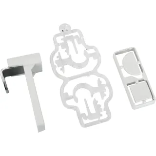 Gardinia Klemmträger für Vitrage- u. Caféhausstangen Weiß 2-er Pack