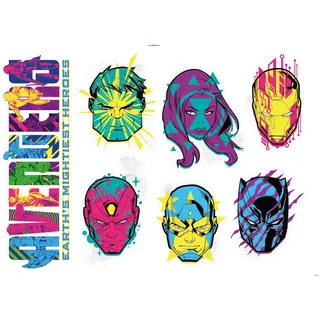 KOMAR Deko-Sticker Avengers Heroes 100 x 70 cm gerollt