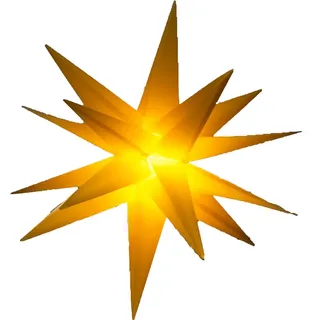 FHS International LED Stern Kunststoff Ø 58 cm gelb warmweiß mit Timer