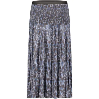 Plisseerock BETTY BARCLAY "Plisseerock mit Gummizug", Damen, Gr. 38, bunt (blau, braun), Einsatz: 100% Polyester PES., Röcke Plisseerock