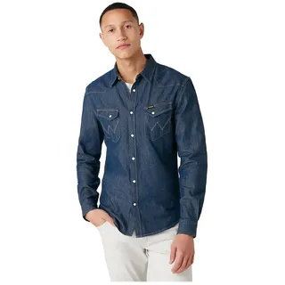 Wrangler Western Langarmhemd - Dark Stone - S