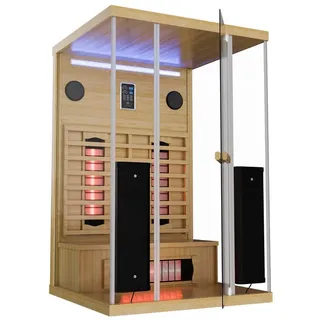 Artsauna Infrarotkabine Göteborg 120 / Wärmekabine mit Vollspektrumstrahlern & Hemlockholz