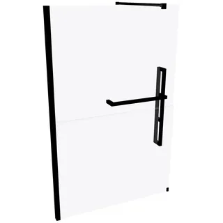 HÜPPE Duplo pure Walk-In Viereck Seitenwand 1-teilig, Breite:130cm, linksseitige Befestigung, DT0003123322, Duschkabine: Profilfarbe Black Edition Glas ESG klar mit ANTI-PLAQUE
