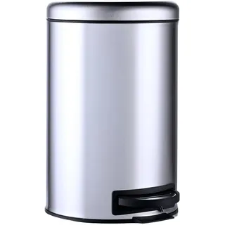 Relaxdays Mülleimer 12 l Silber
