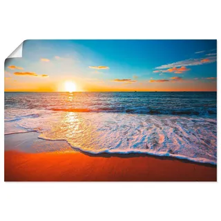 Artland Wandbild »Sonnenuntergang und das Meer« Strand 1 Stk. tlg. als Leinwandbild, Poster in verschied. Größen, blau