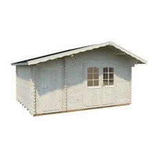 PALMAKO Blockbohlenhaus »Emma«, Holz, BxHxT: 513 x 268 x 410 cm (Außenmaße inkl. Dachüberstand) - braun