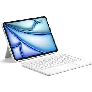 Inateck Hülle mit Tastatur für iPad 10/11 Gen A16, iPad Air 11" M3/M2, Pro 11 4/3/2/1 Weiß