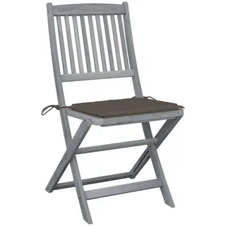 VidaXL 3064544, Terrasse, Gepolsterter Sitz, Akazienholz, Graubraun, Polyester, 485 mm - Braun