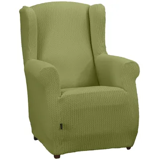 Estoralis | Sumatra | Superelastischer Ohrensesselbezug | Maximale Anpassungsfähigkeit | Farbe - C/ 05 Grün | Bezug für Ohrensessel Größe von 70 bis 110 cm. | Anpassbar an alle Arten von Sofas