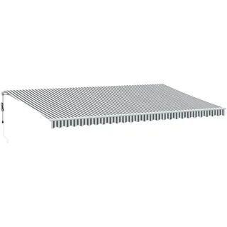 vidaXL Markise Automatisch Einziehbar Anthrazit und Weiß 600x300 cm - Grau