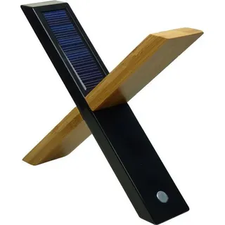 POWERplus Sphynx Bambus-Solar-Tischleuchte - Schwarz, Braun