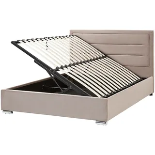 Beliani Polsterbett Taupe 160 x 200 cm