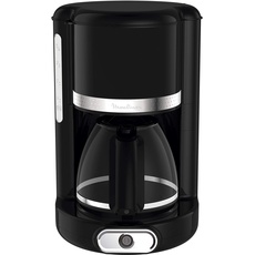 Moulinex FG3818 Soleil Glas-Kaffeemaschine (1000 Watt, Kapazität: 1,25 Liter, automatische Abschaltung) schwarz/edelstahl