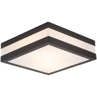 Brilliant Außenwandleuchte Edelstahl 29x29cm E27 IP44 anthrazit-weiß