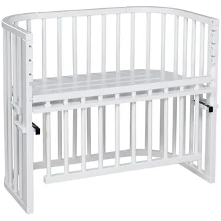 babybay Beistellbett , Weiß , Holz , Buche , 56.