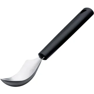 triangle Fruchtlöffel - einfaches Aushöhlen von Kürbis & Melone, Edelstahl | Beidseitig geschärfte Schlinge, GreenGrip-Griff (98% biobasierter Kunststoff) – 15,5 cm – spülmaschinengeeignet