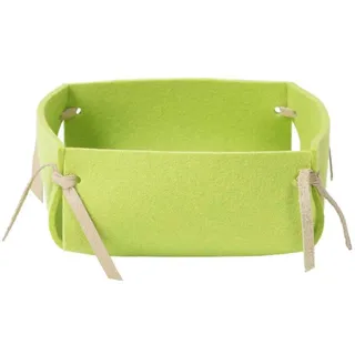 FineFilz Filzkorb FK2 aus reinem Merinowollfilz Lime Green