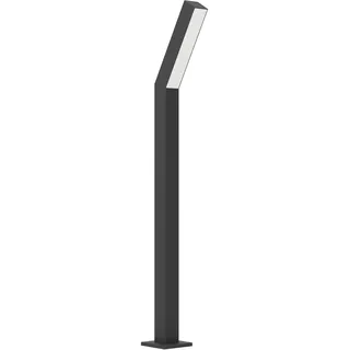 EGLO LED Outdoor Stehlampe Ugento, Außenlampe Garten, Außenleuchte stehend, Wegeleuchte aus Metall in Schwarz und Kunststoff in Weiß, Lampe außen warmweiß, IP44, 79 cm