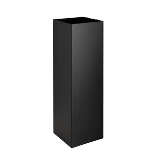 Neustein Schirmständer mit modernem Design aus Metall für Heim und Büro, Design-Ständer,schwarz, 2 Haken, 2x Wasserauffangschale herausnehmbar, 15,5x15,5x49cm, quadratisch, Regenschirmständer