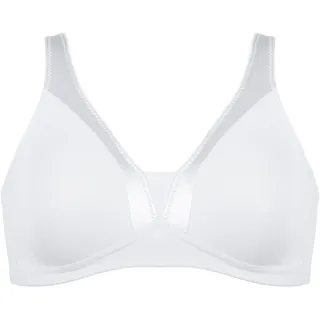 Naturana High-Apex-BH "Body Shaping" 1 Stk. Glanzband, breite Träger, weich, bequem, ohne Bügel, Entlastungsträger, weiß