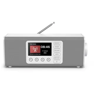 Digitalradio DR2002, FM/DAB/DAB+/Bluetooth® RX, Radiowecker, Stereo, Weiß