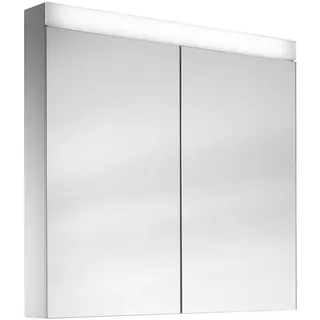 Schneider PATA LED-Spiegelschrank, 2 Türen 35/35cm, 695x120x756mm, Beleuchtung oben dimmbar, 161.070.01.02, Ausführung: CH-Norm/Korpus weiss/4000K