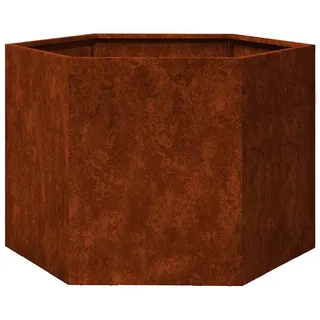 vidaXL Pflanzkübel Rostig 60/60/45 Cm Cortenstahl , Braun , Metall , 60x45x60 cm , Gartenzubehör, Hochbeete