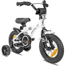 Bild PROMETHEUS BICYCLES® Kinderfahrrad 12 in Weiß & Schwarz ab 3 Jahre mit Stützräder