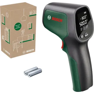 Bosch Infrarotthermometer UniversalTemp (-30°C...+500°C, einfach und präzise messen, 3 vordefinierte Materialgruppen, im E-Commerce Karton)