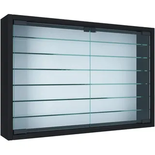 VCM Hängevitrine Mandosa XL 60 x 40 x 10 cm Schwarz