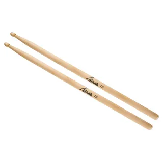 XDrum Schlagzeug Sticks 7A Wood Tip (tropfenförmiger Holzkopf, Länge: ca. 392 mm, 1 Paar)