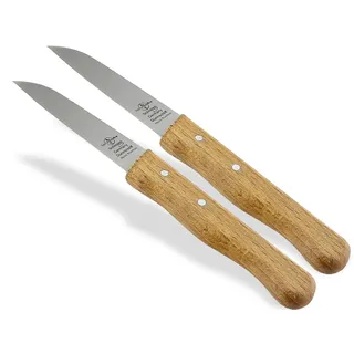 Gemüsemesser Solingen 2er Set Schälmesser Made in Germany Obstmesser mit Nicht Rostfreier Messerklinge Küchenmesser mit Holzgriff Buche Universal Messer mit Extra Scharfem Schnitt für Obst und Gemüse