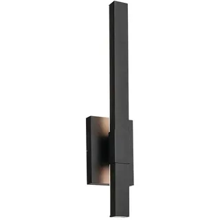 Außenlampe Wand LED IP44 56 cm hoch Schwarz länglich Aluminium Leuchte Haus Hof