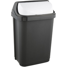 Bild von Abfallbehälter mit Rolldeckel, 10 l, Rasmus, Graphit-Grau